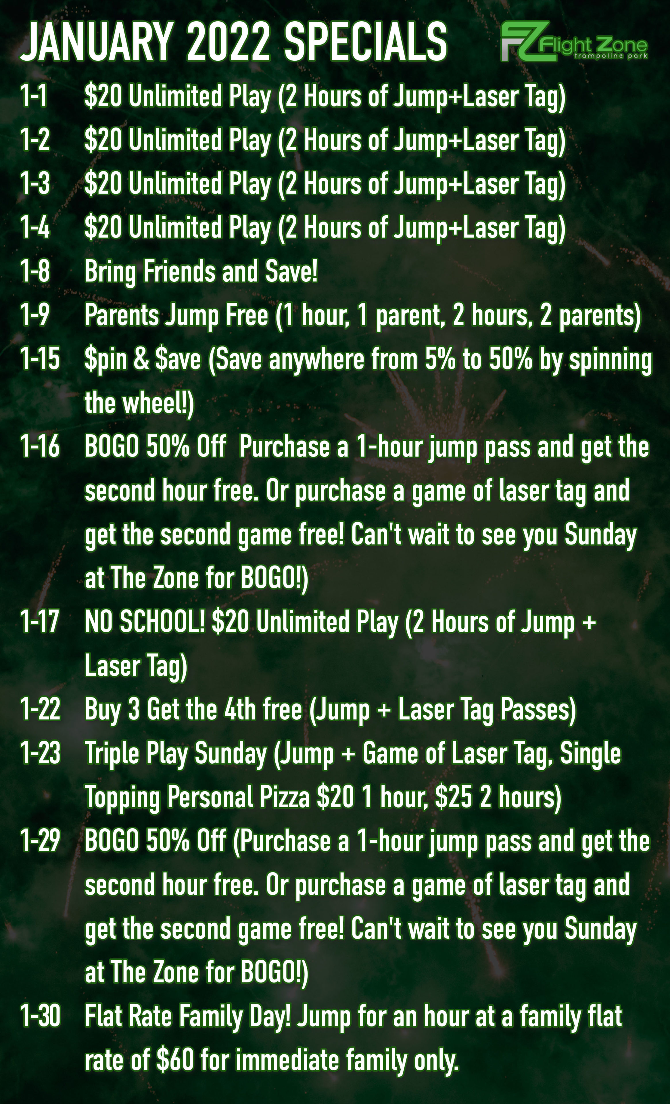 Flightzone Jan 22 Specials Calendar V3