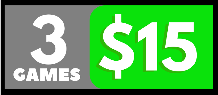 Laser Tag Pricing 3 Games