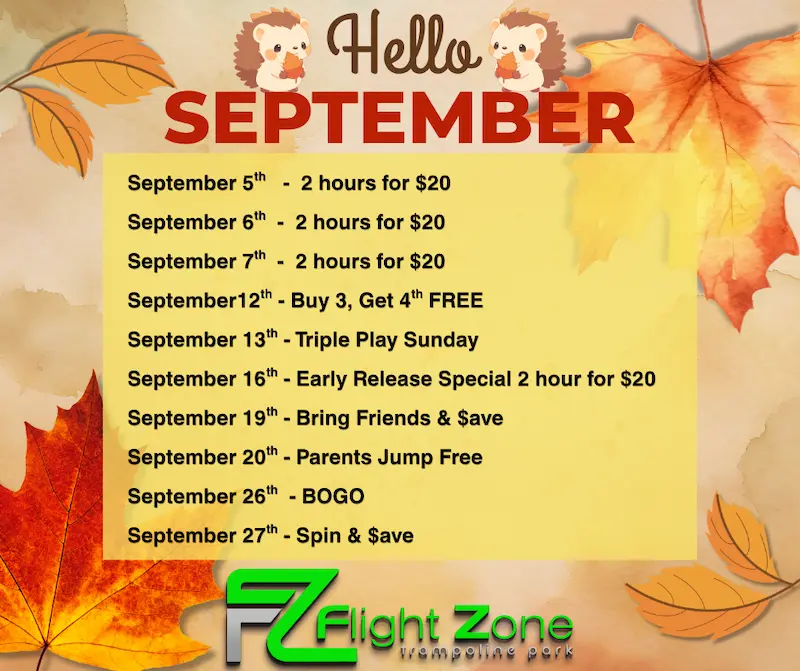 September 2026 Specials